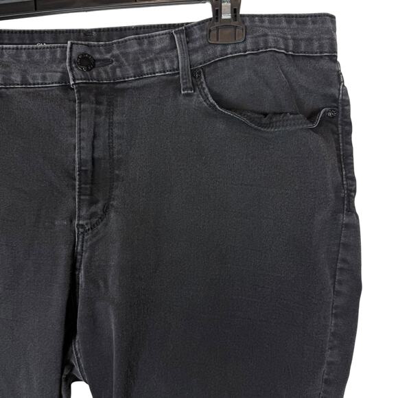 Signature By Levi Strauss Jeans Womens 18 Black Denim Stretch Modern Skinny Leg - Picture 6 of 16